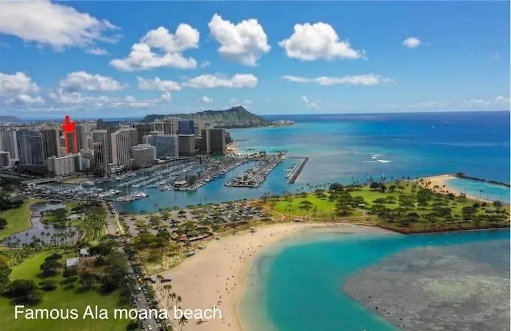 Waikiki High-Rise Sea View Free Parking Aparthotel Honolulu